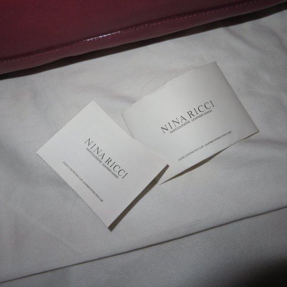 Nina Ricci "Liane" Raspberry Pink Lambskin Bag - Picture 11 of 12